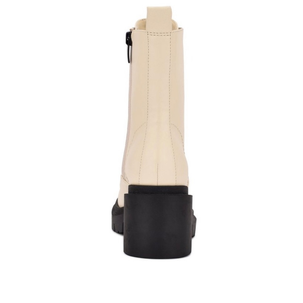 Women’s Nine West Juna Cream Combat Boots - Picture 3 of 5